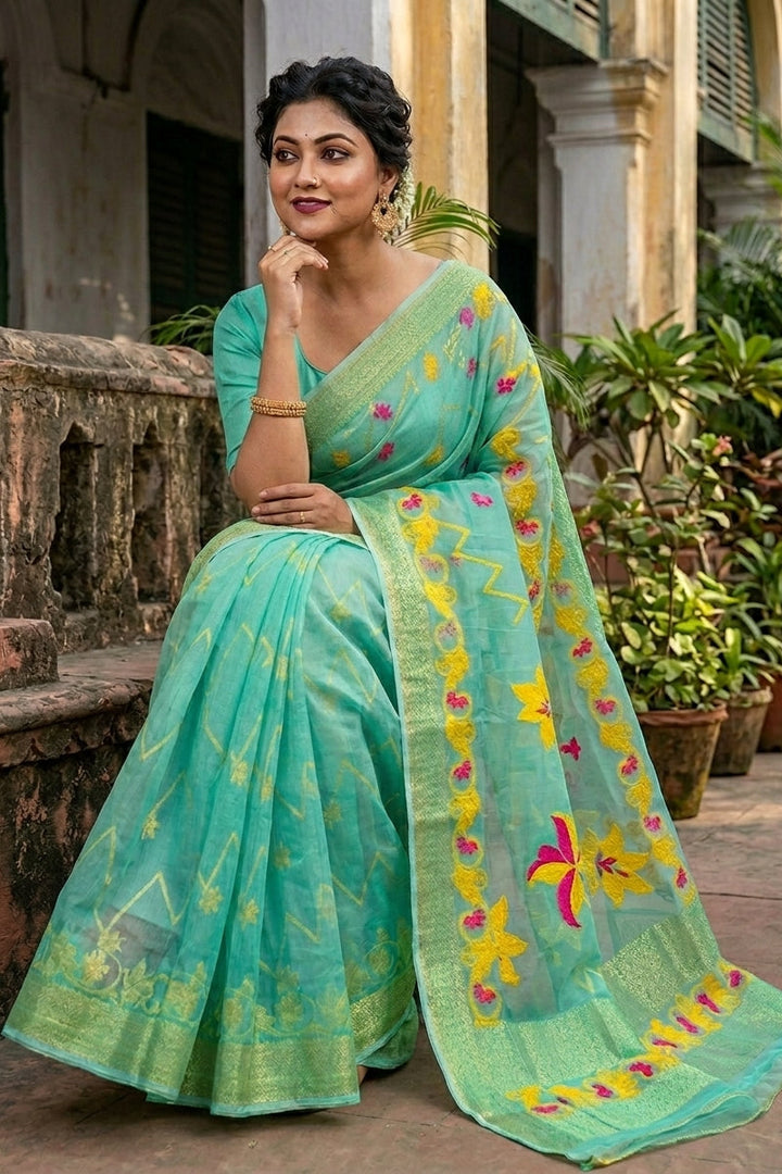 Nirjharini Dhakai Jamdani Saree