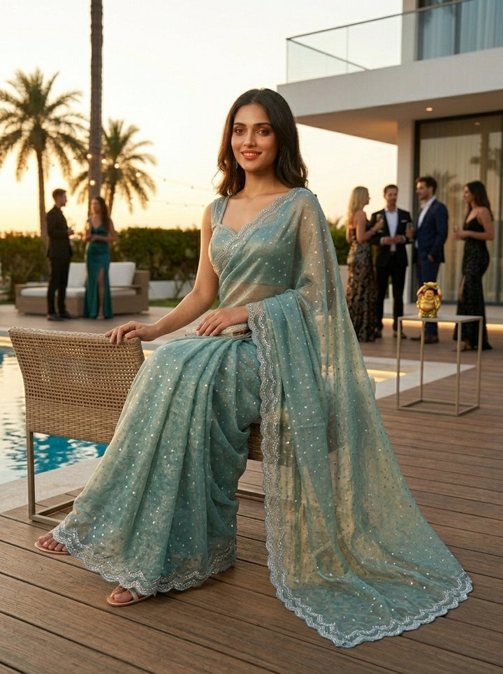 Shine Crystal Silk Saree