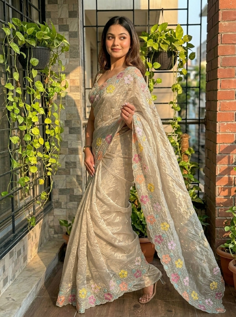 After Rain Bloom Crush Silk Saree