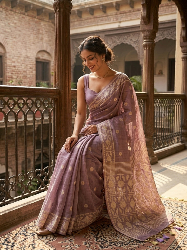 Dear Valentine Muga Cotton Saree