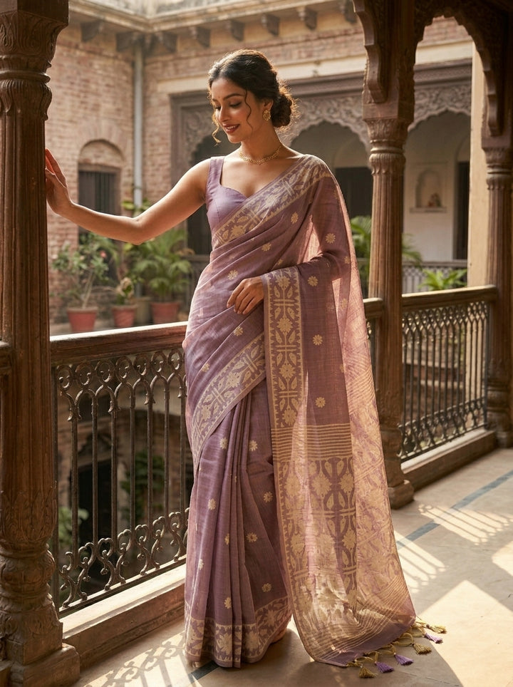 Dear Valentine Muga Cotton Saree