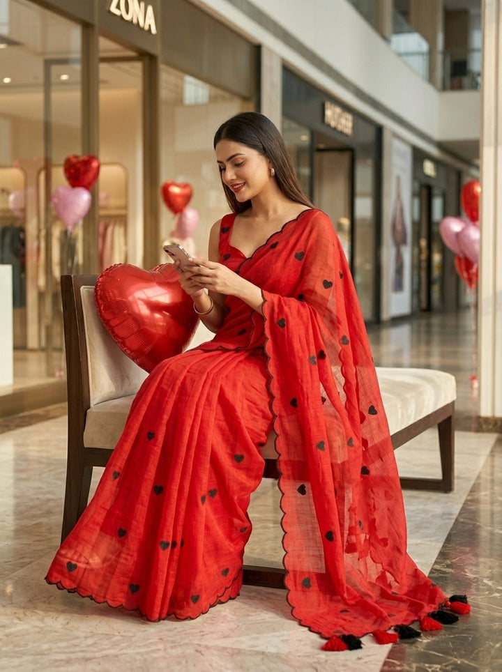 Sunkissed Love Mul Cotton Saree