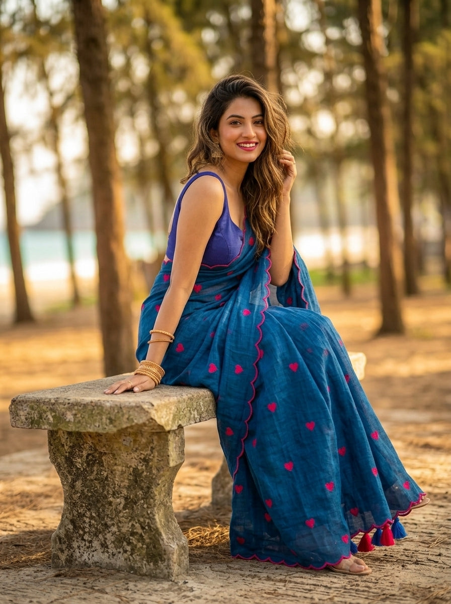 Sunkissed Love Mul Cotton Saree