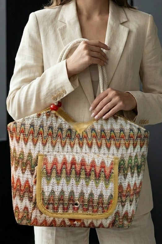 Tangled in colors- Boho Tote Bag