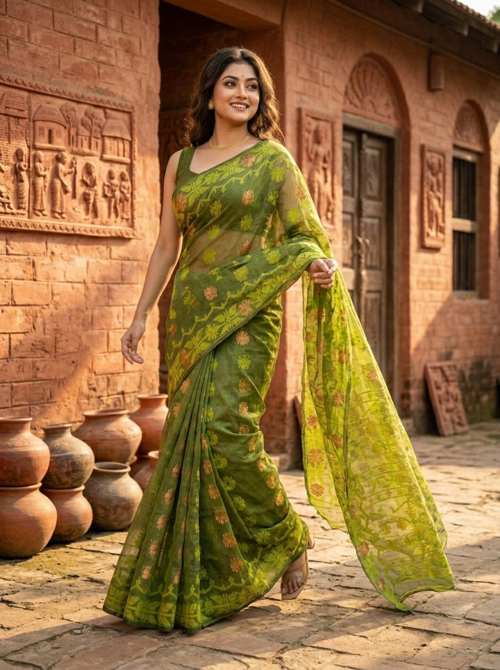 Kanaklata  Jamdani  Saree