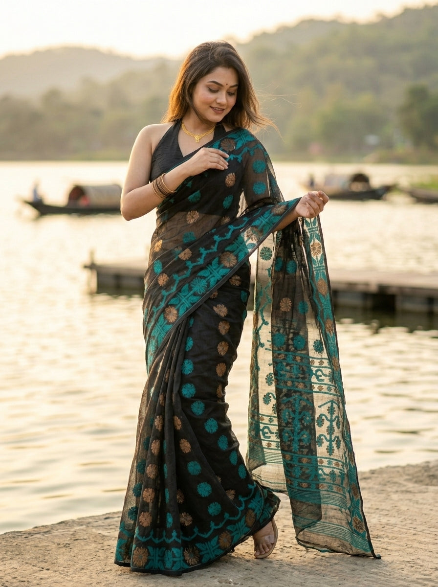 Kanaklata  Jamdani  Saree