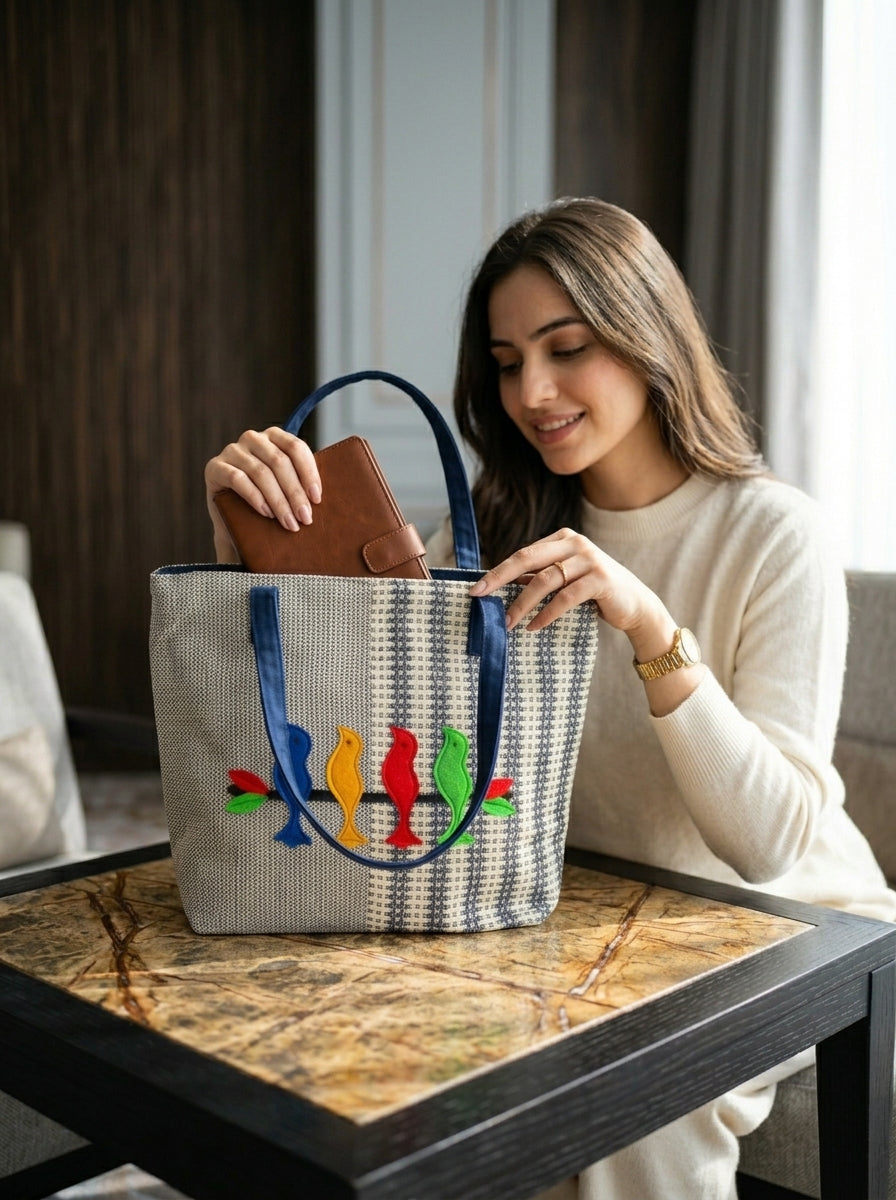 Carry Style- Dual Tone Tote Bag