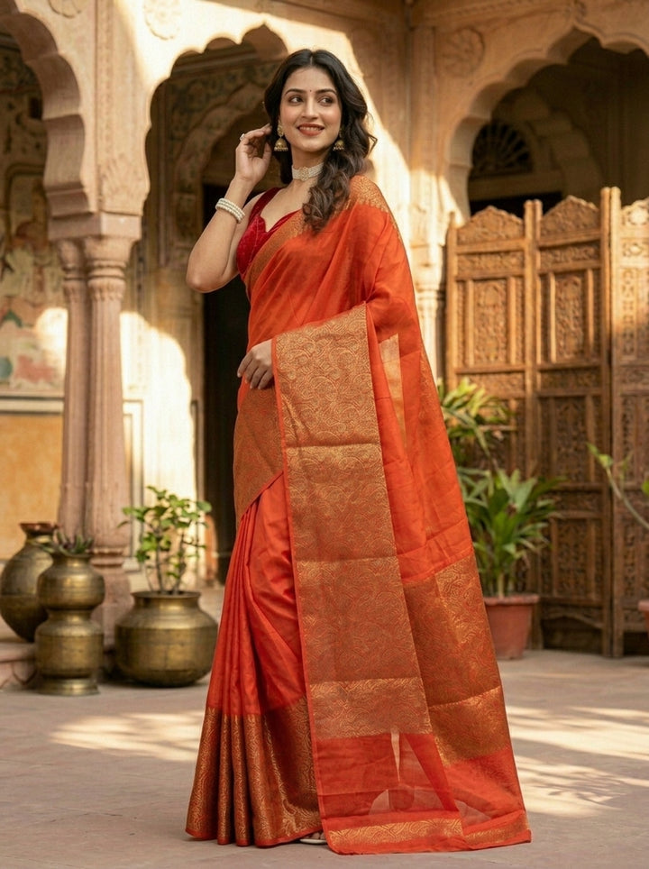 Ravishing Red Saree