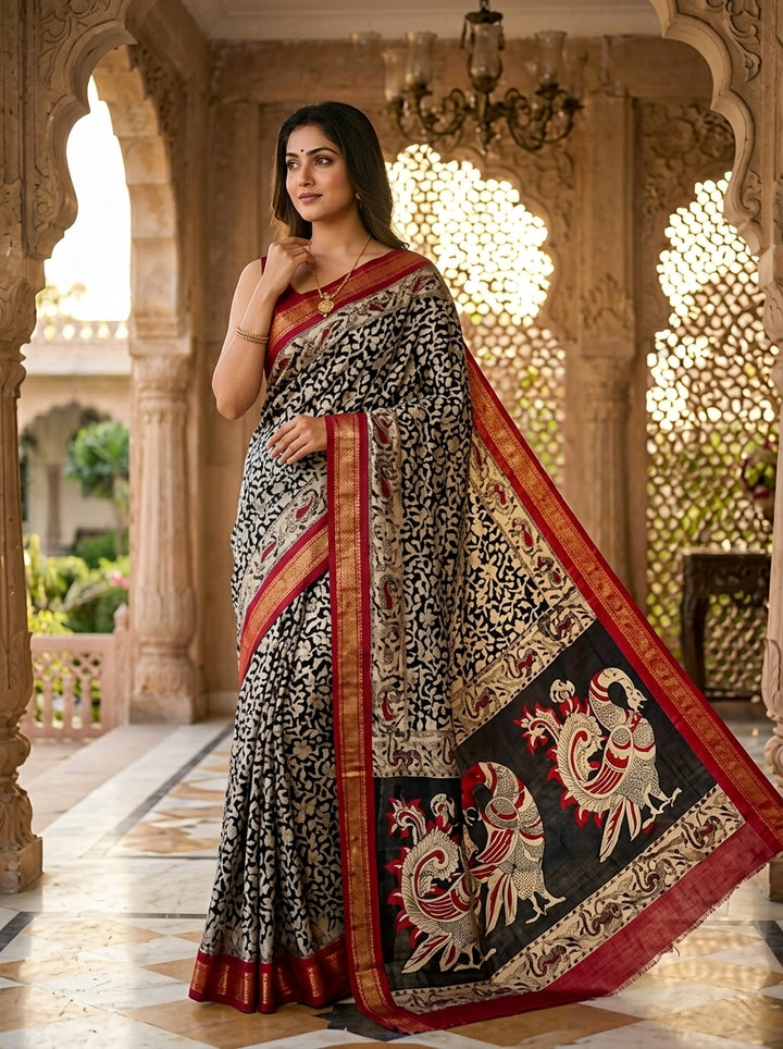 Dressed In Romance Mangalagiri Silk Saree