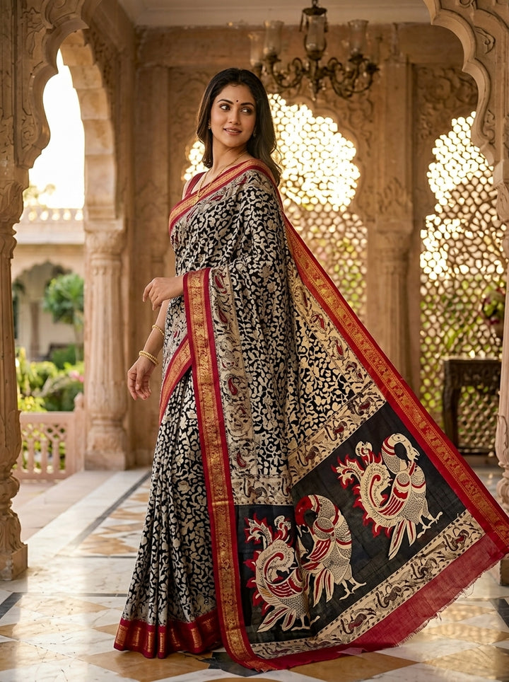 Dressed In Romance Mangalagiri Silk Saree