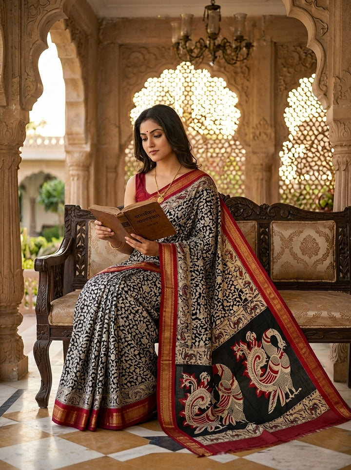 Dressed In Romance Mangalagiri Silk Saree