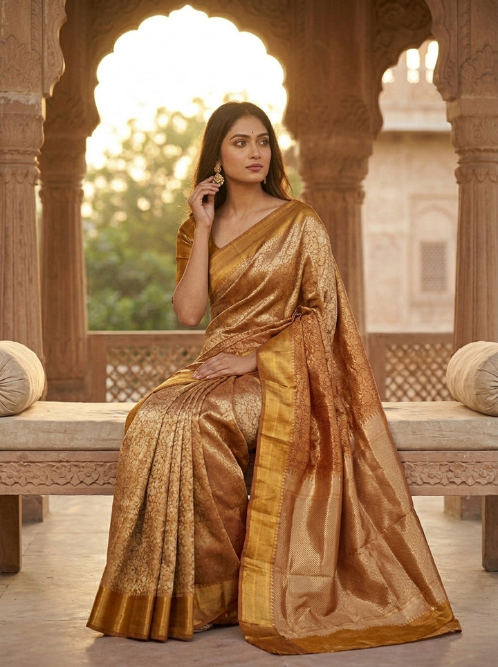 Nita Ambani Inspired Tissue Silk Saree
