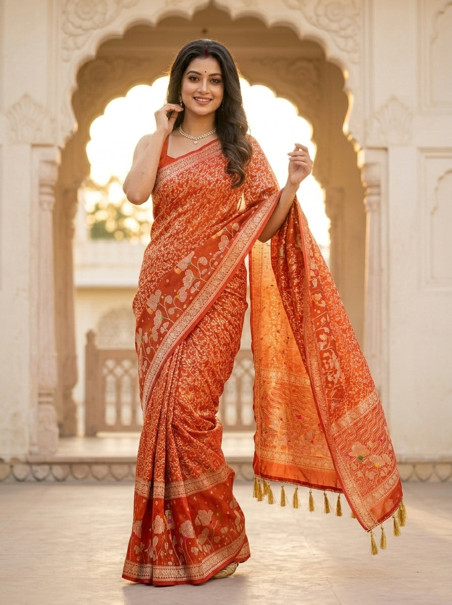 Auralis Organza Tissue  Silk Saree