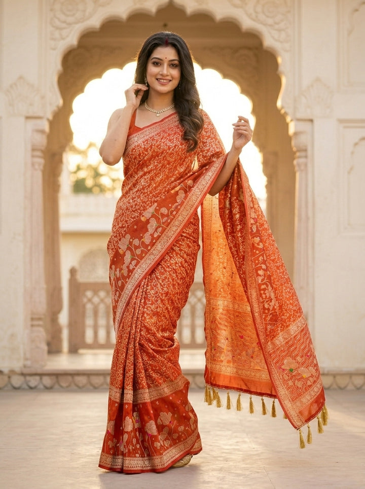 Auralis Organza Tissue  Silk Saree