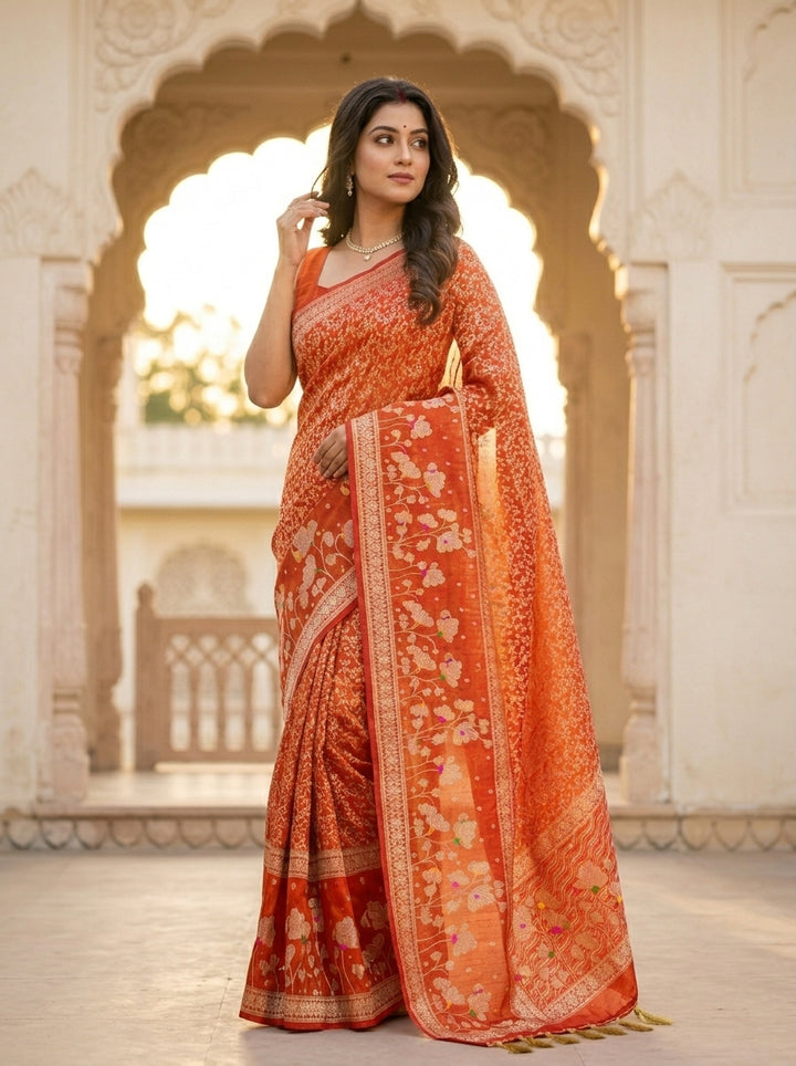 Auralis Organza Tissue  Silk Saree
