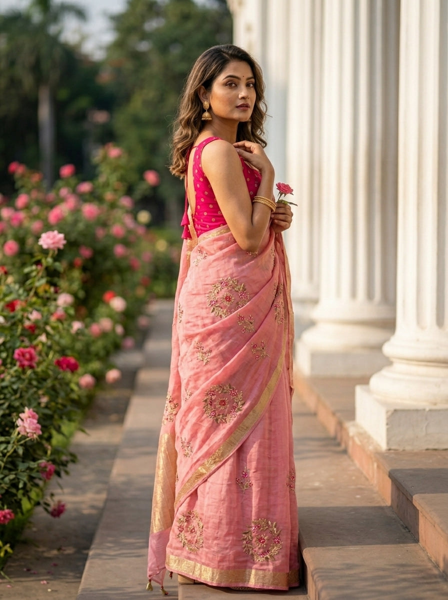 Chinnon World Partywear Fancy Silk Saree