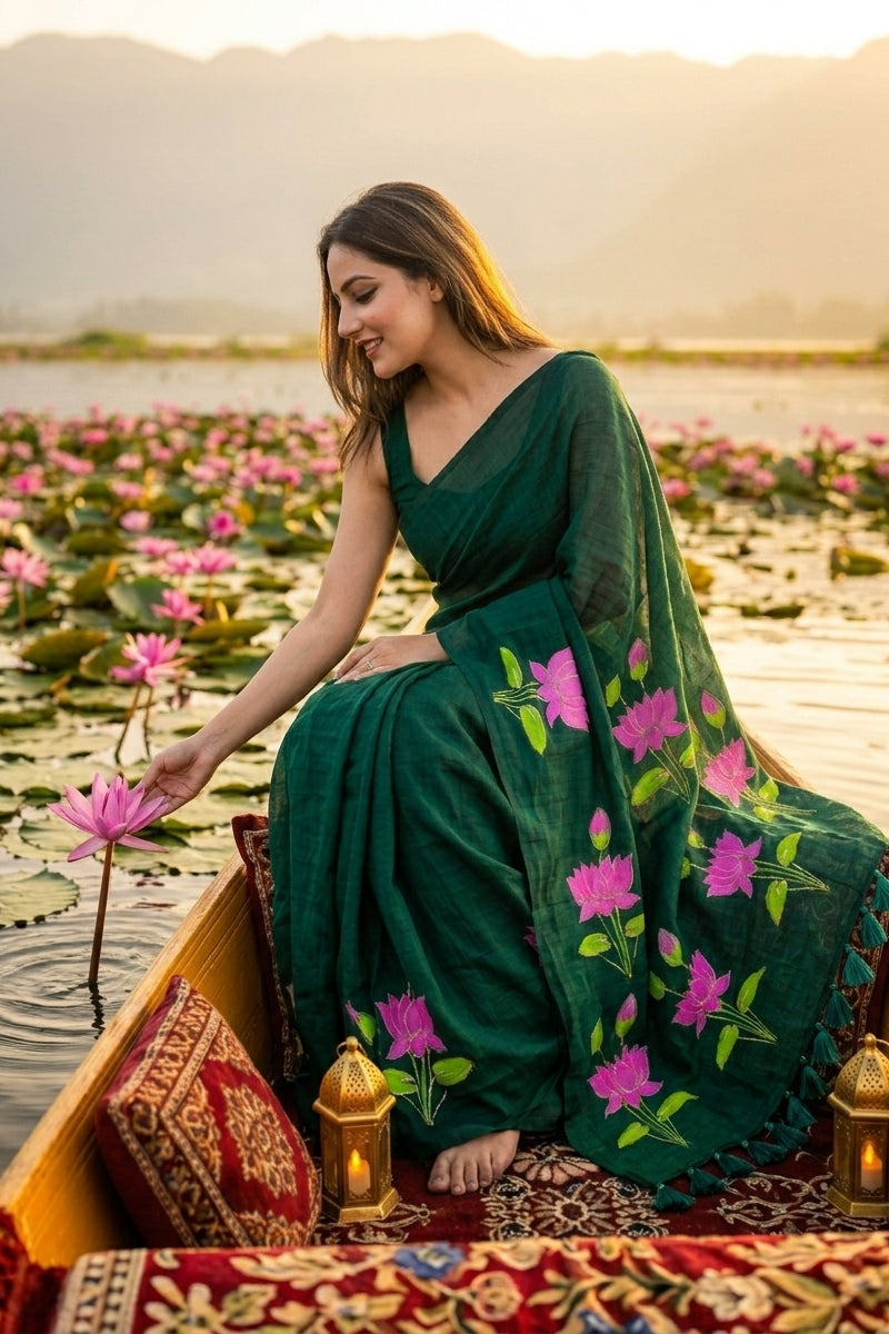 Podmosmita Mul Cotton Saree