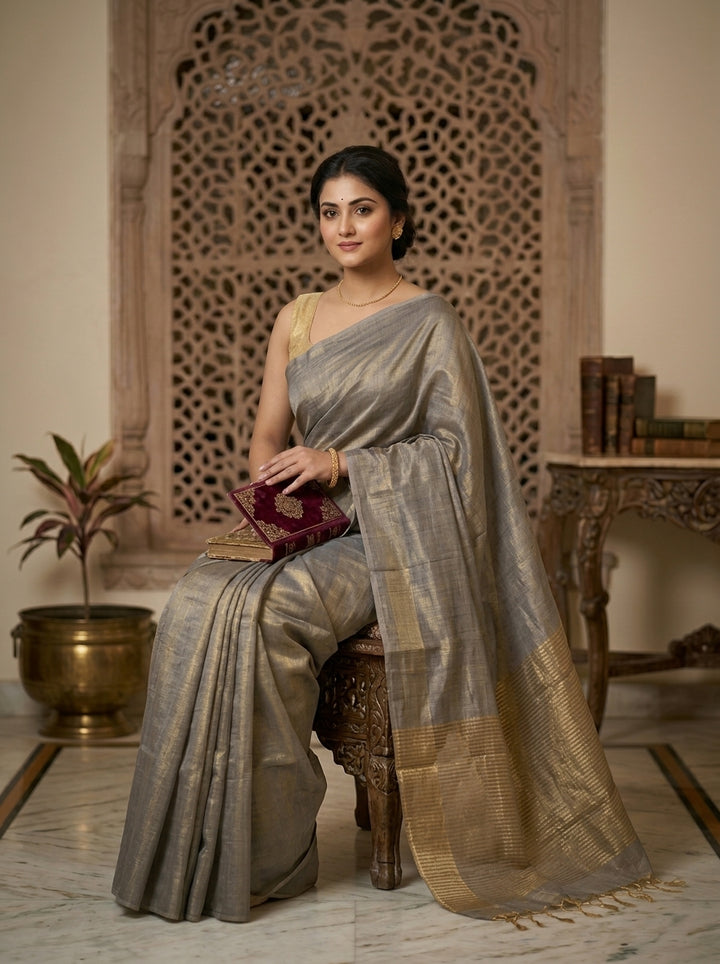 Sonar Sutra Tissue Linen Saree