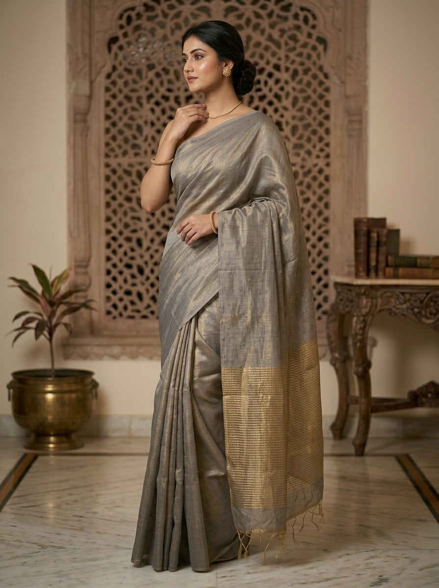 Sonar Sutra Tissue Linen Saree