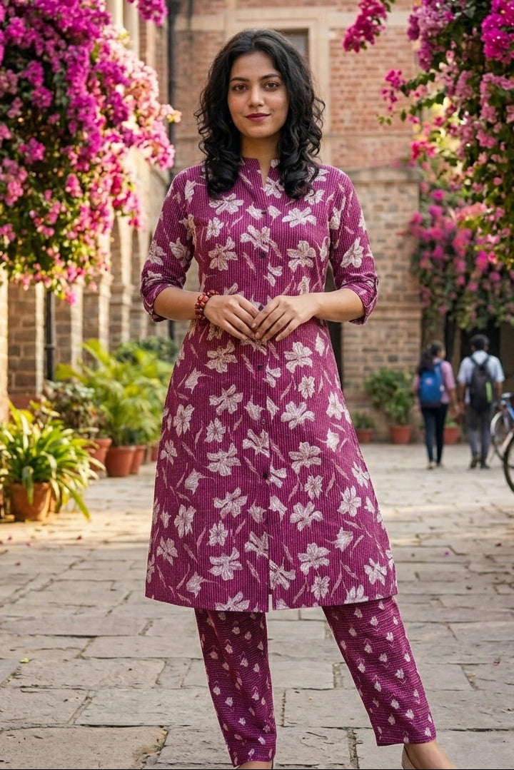 Style With Comfy-Kantha Cotton Coord Set