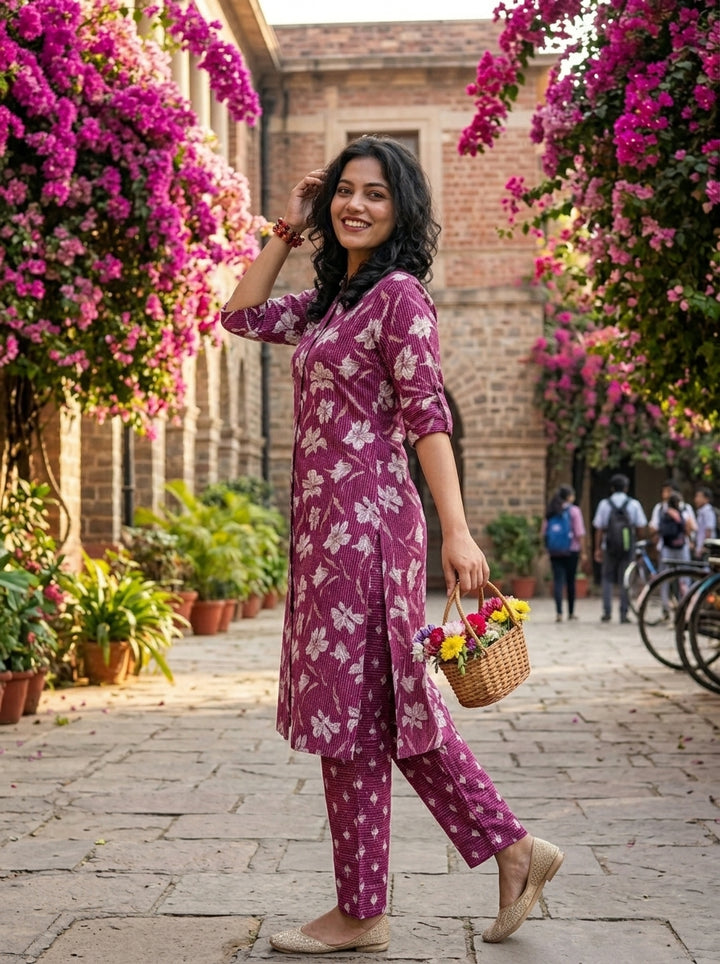 Style With Comfy-Kantha Cotton Coord Set