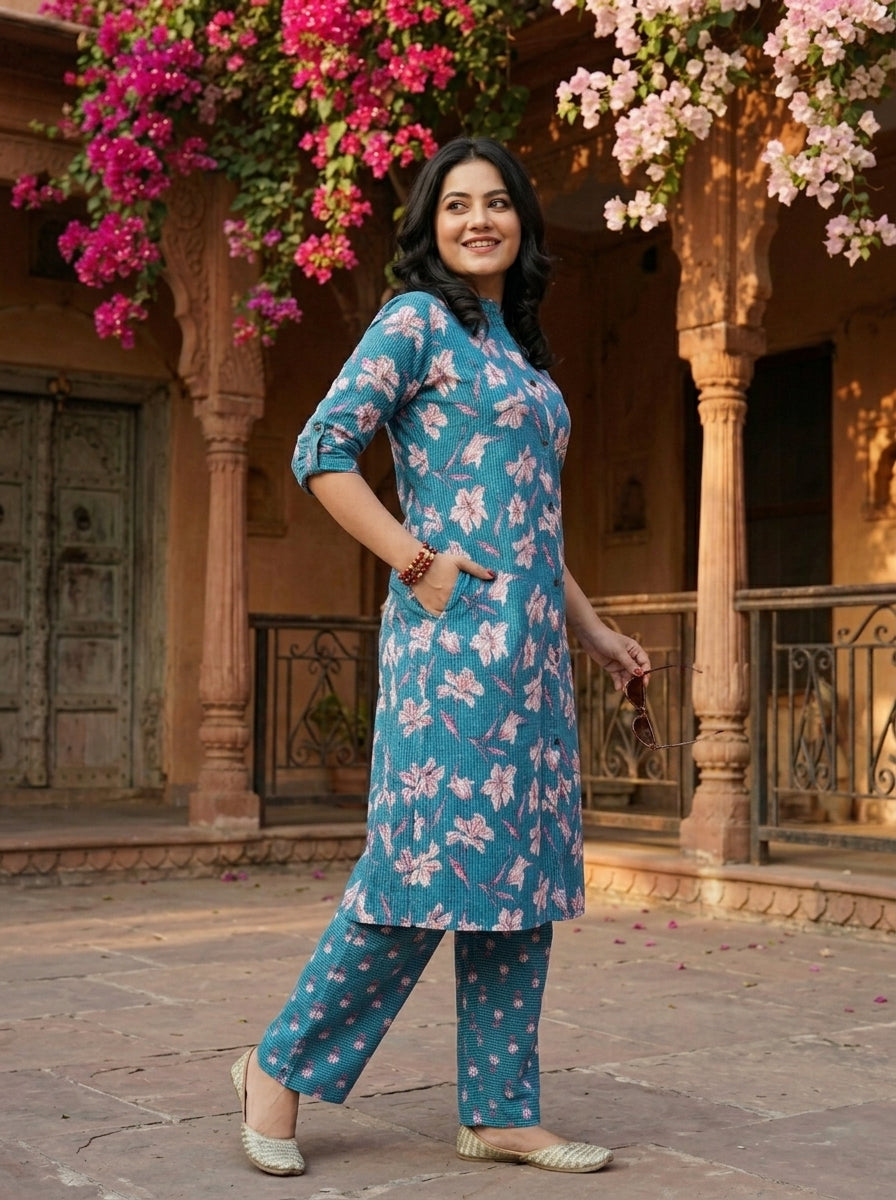 Style With Comfy-Kantha Cotton Coord Set