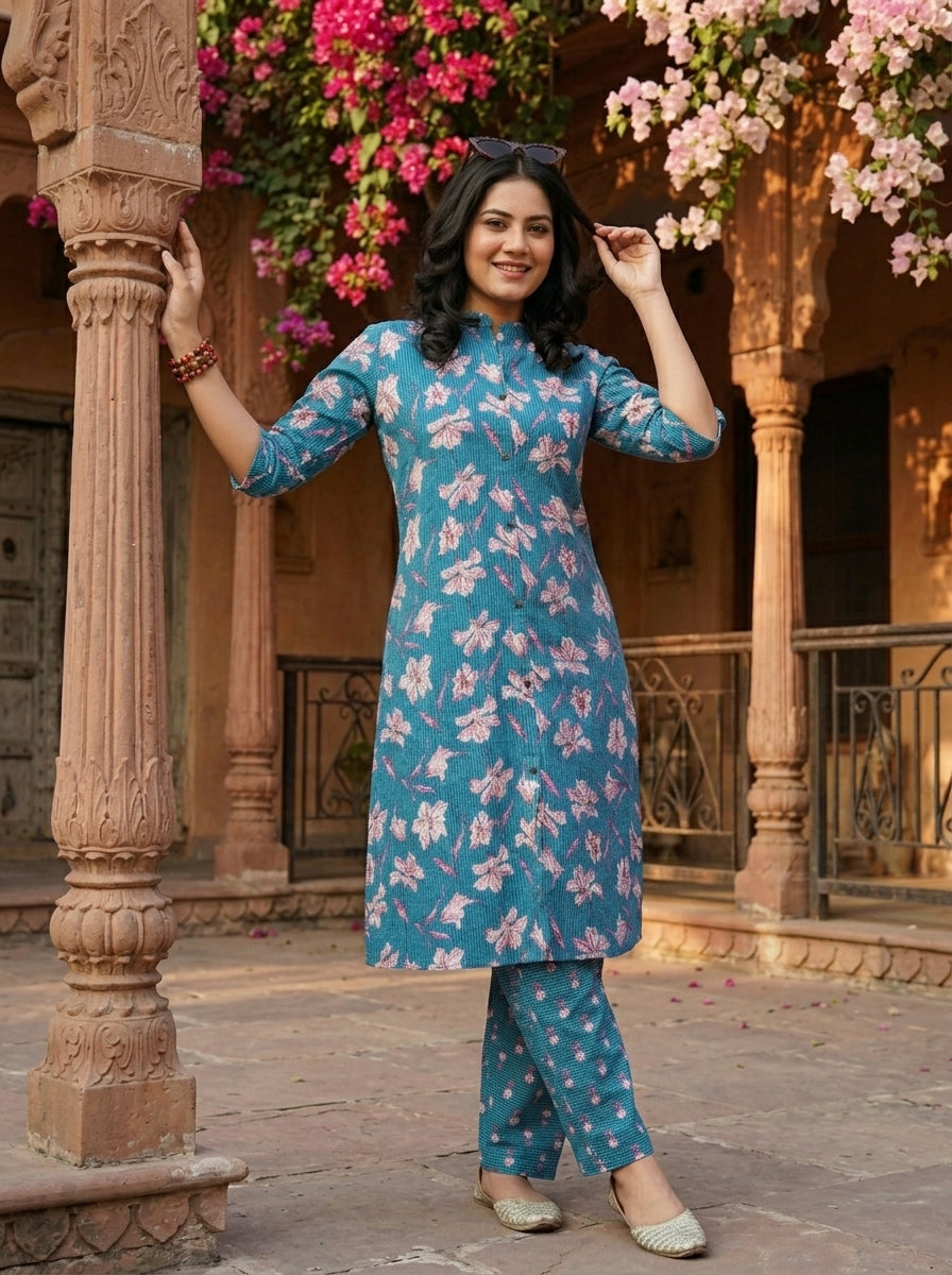Style With Comfy-Kantha Cotton Coord Set