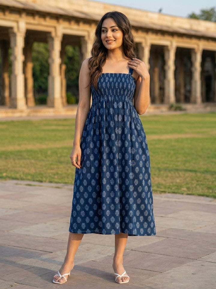Blue Star Cotton Dress