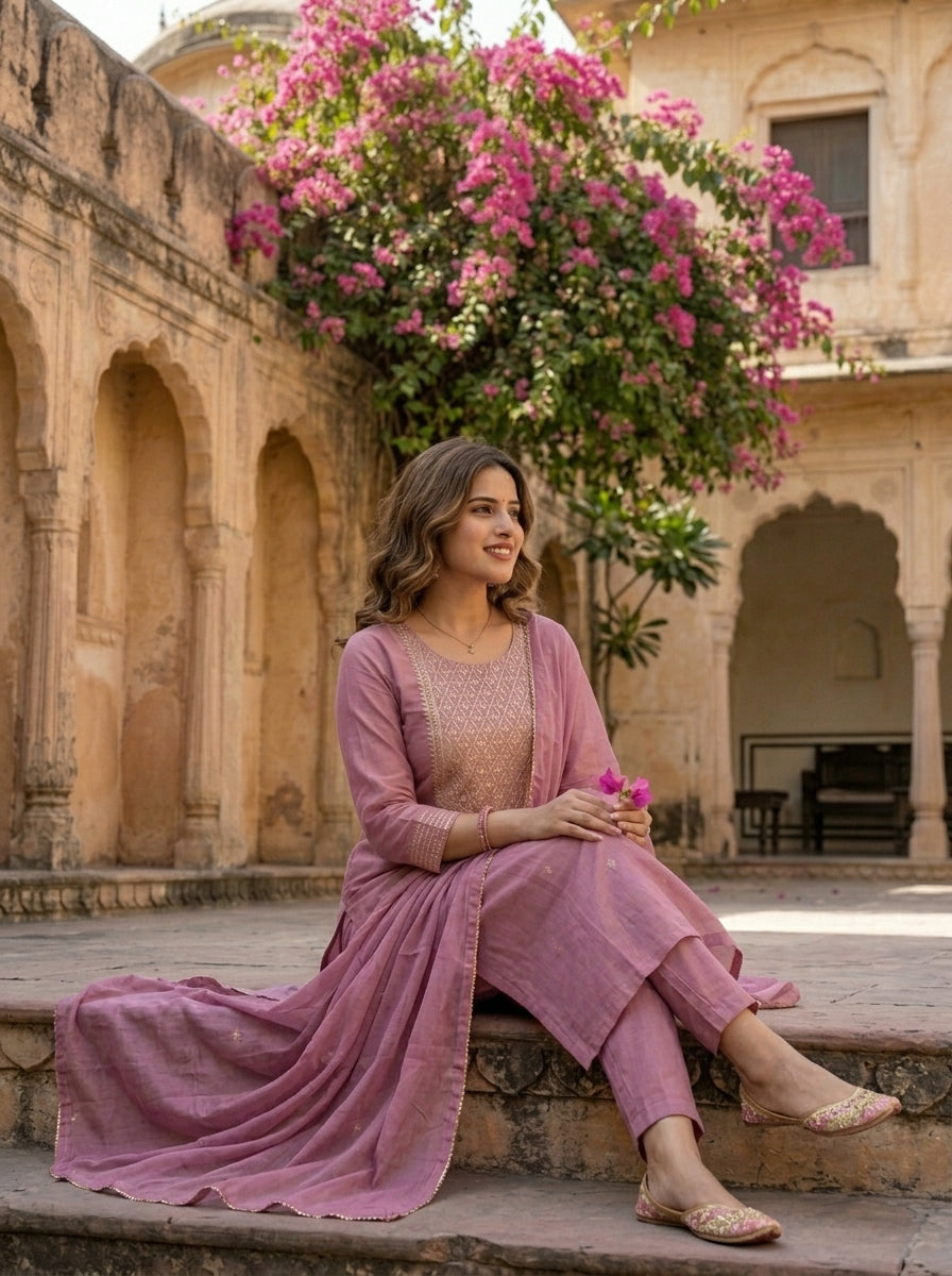 An Ode To Tradition Rayon Kurti Set