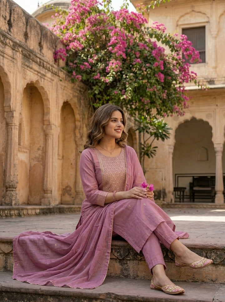 An Ode To Tradition Rayon Kurti Set