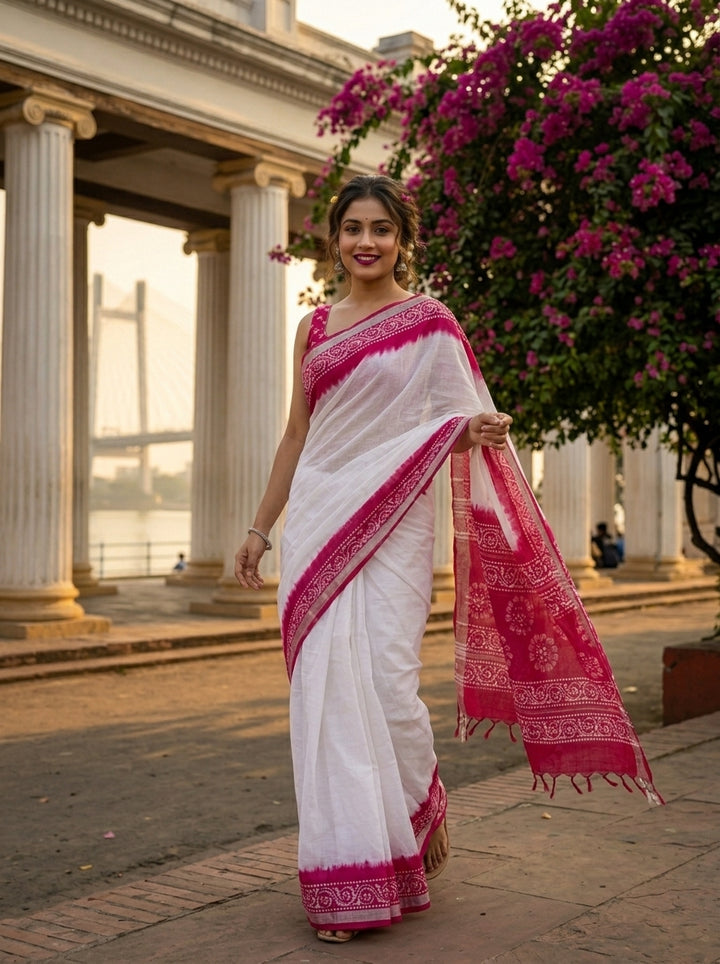 Mrinmoyee (মৃন্ময়ী) Cotton Linen Saree
