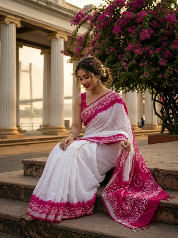 Mrinmoyee (মৃন্ময়ী) Cotton Linen Saree