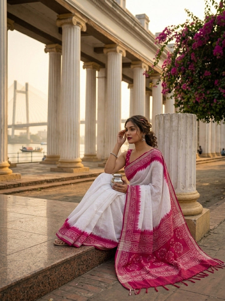 Mrinmoyee (মৃন্ময়ী) Cotton Linen Saree