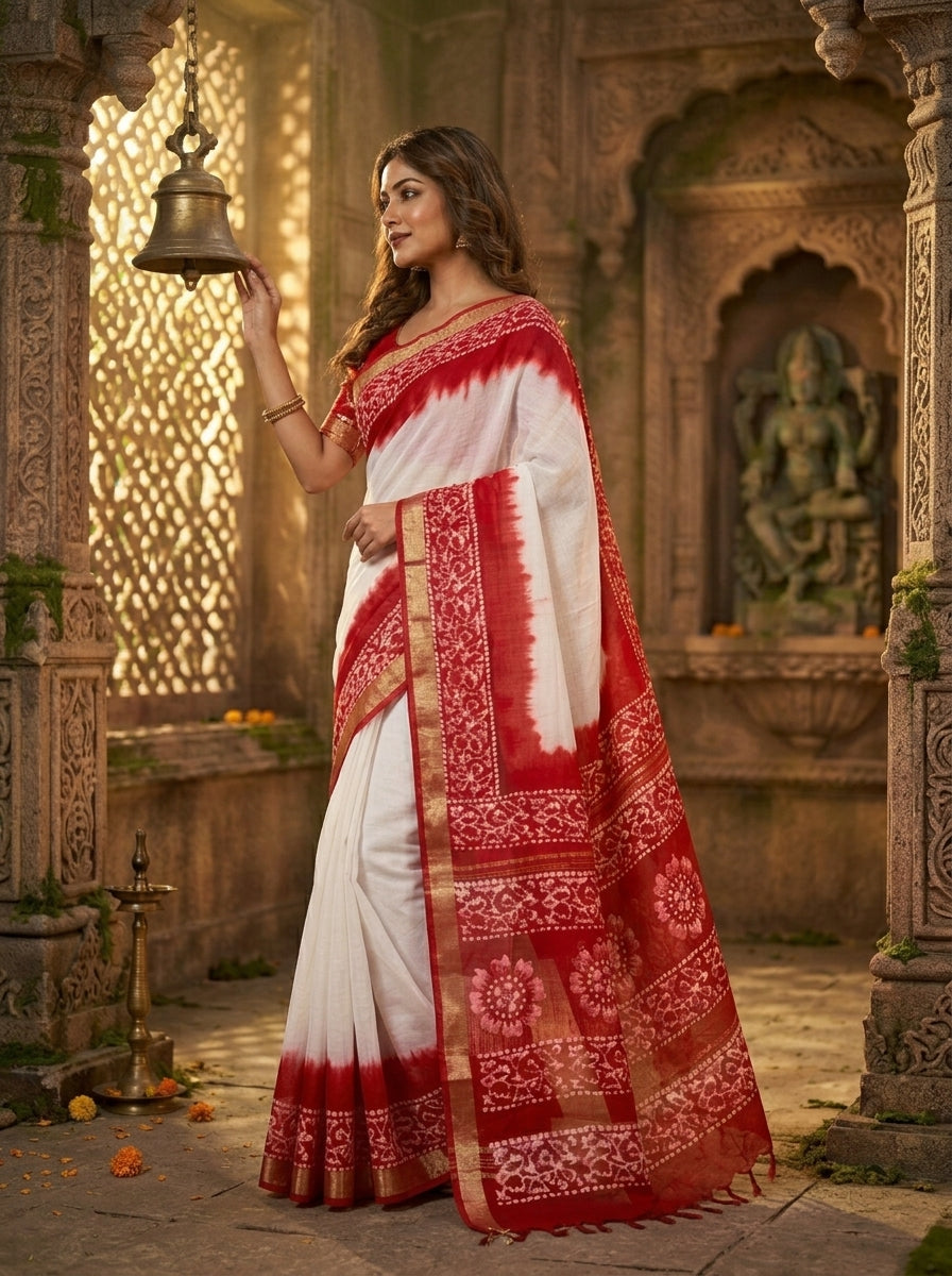 Mrinmoyee (মৃন্ময়ী) Cotton Linen Saree