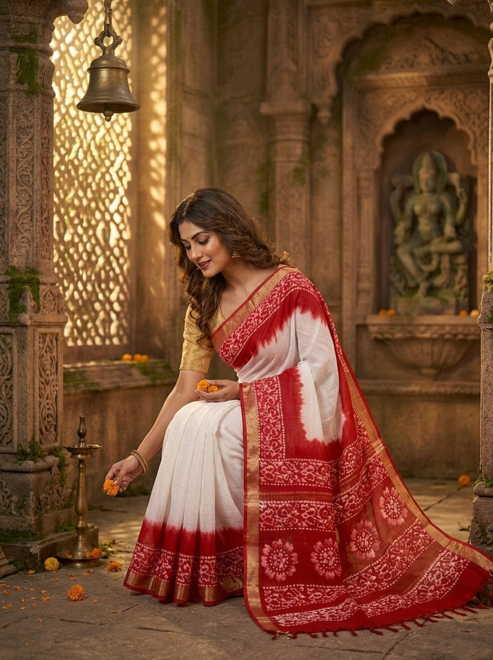 Mrinmoyee (মৃন্ময়ী) Cotton Linen Saree