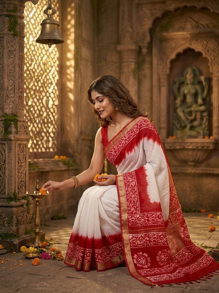 Mrinmoyee (মৃন্ময়ী) Cotton Linen Saree