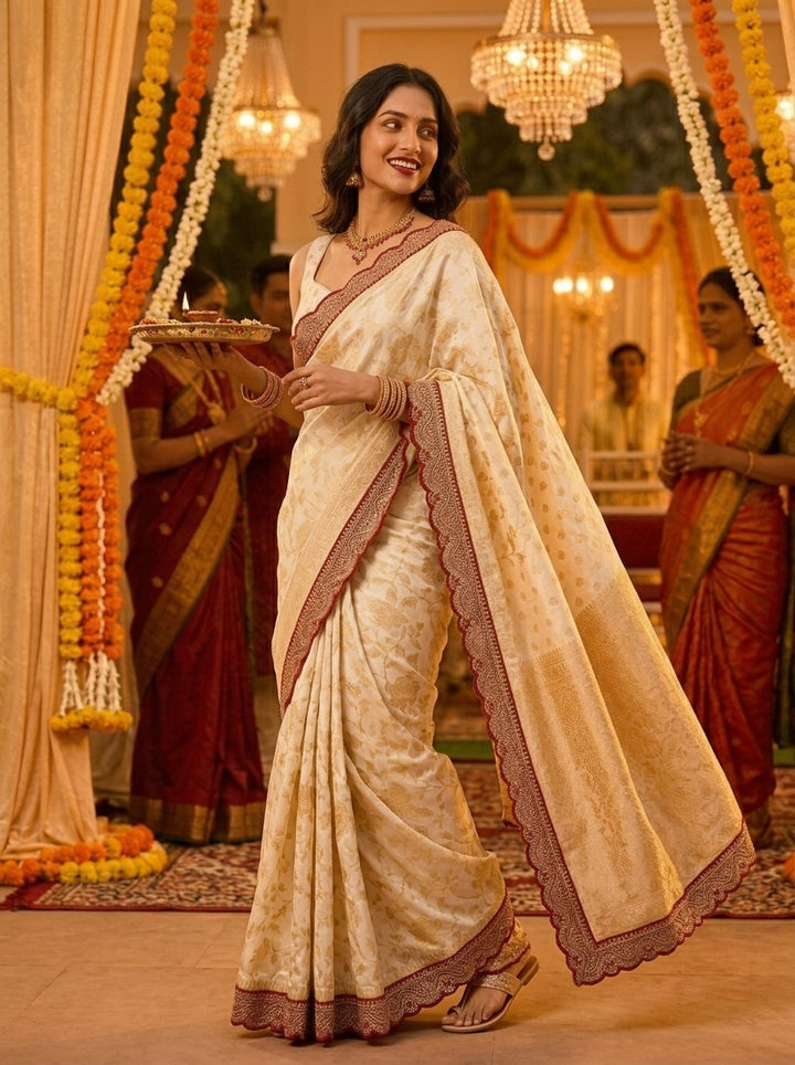 Grow -Glow  khaddi Georgette Silk Saree