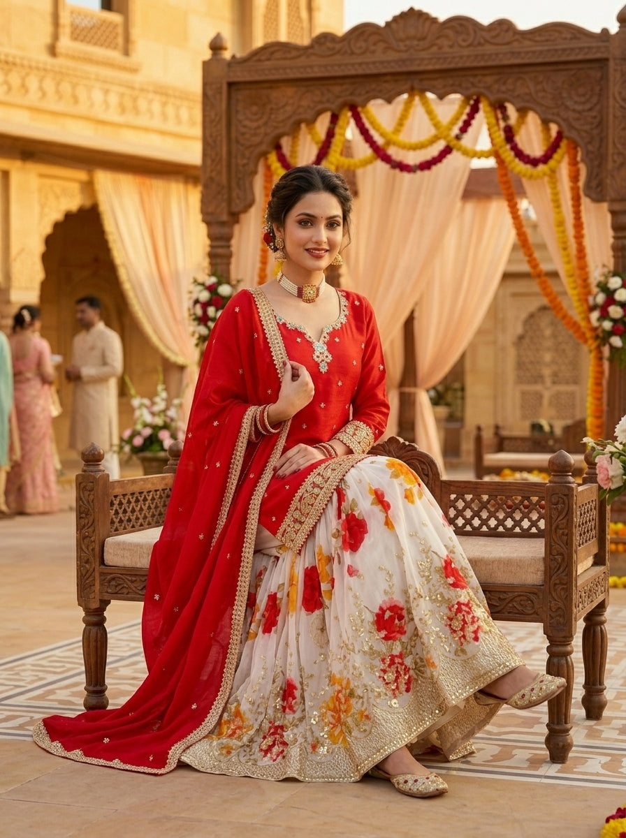Enticing Bliss Designer Sharara Set