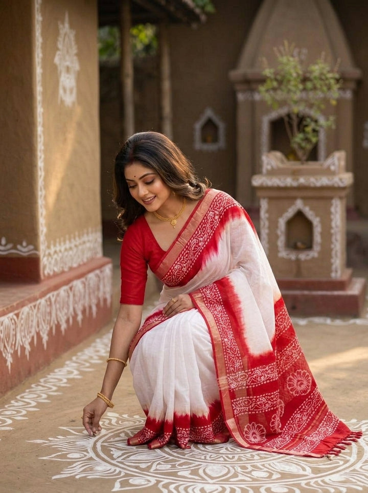 Mrinmoyee (মৃন্ময়ী) Cotton Linen Saree