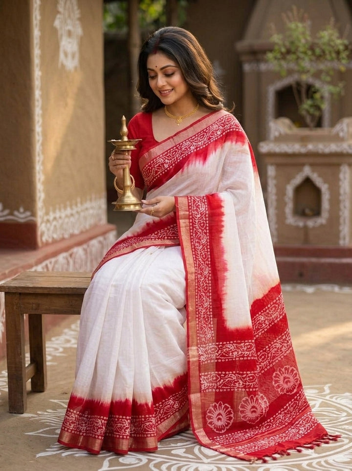 Mrinmoyee (মৃন্ময়ী) Cotton Linen Saree