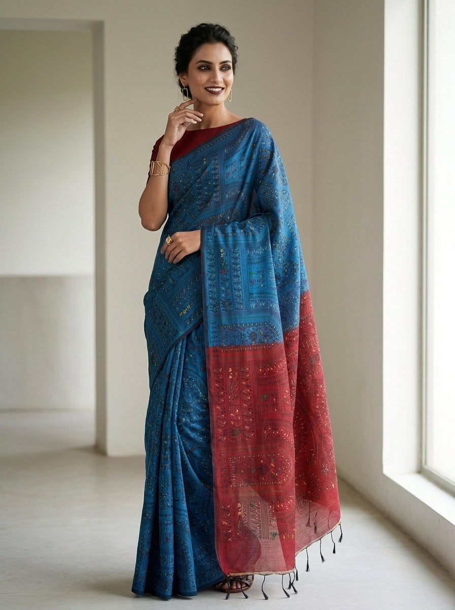 Melody of Colors Cotton Silk Saree