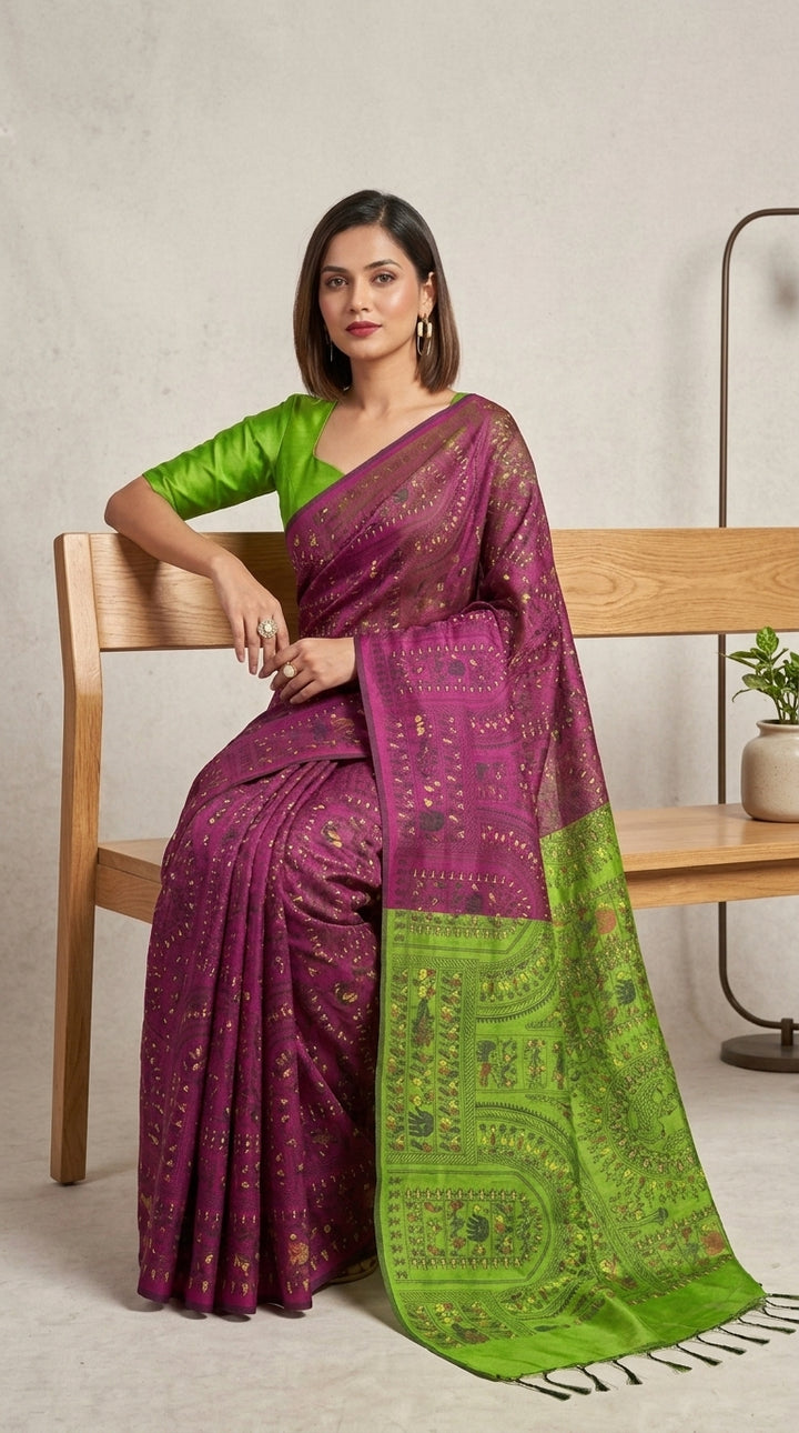 Melody of Colors Cotton Silk Saree
