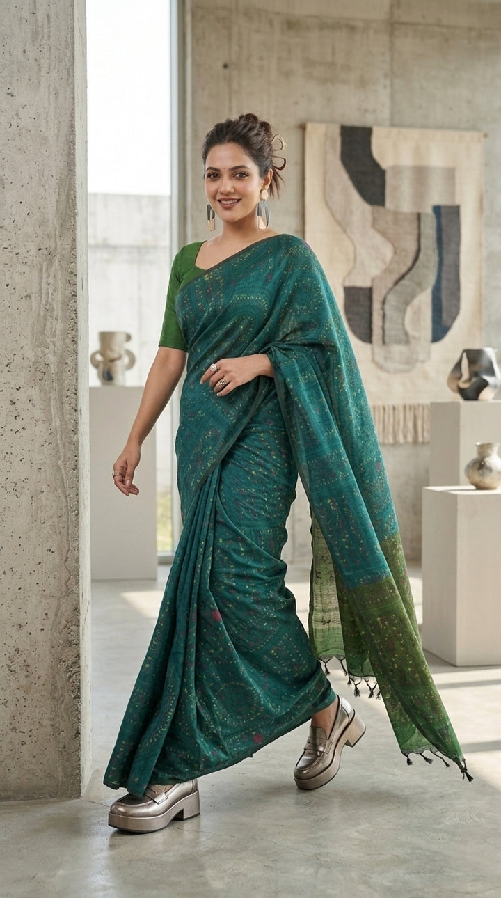 Melody of Colors Cotton Silk Saree