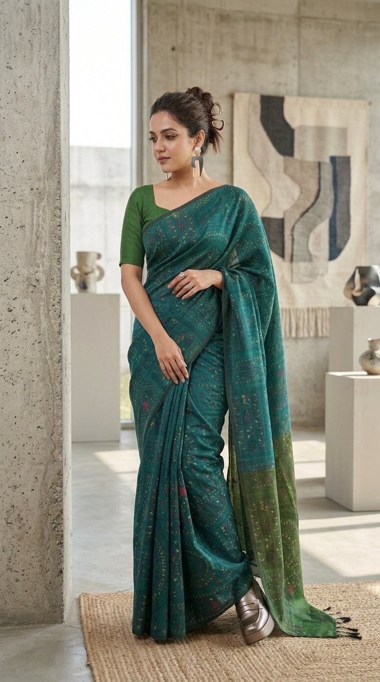 Melody of Colors Cotton Silk Saree