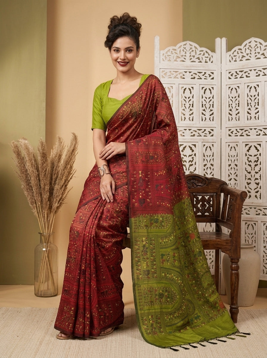 Melody of Colors Cotton Silk Saree