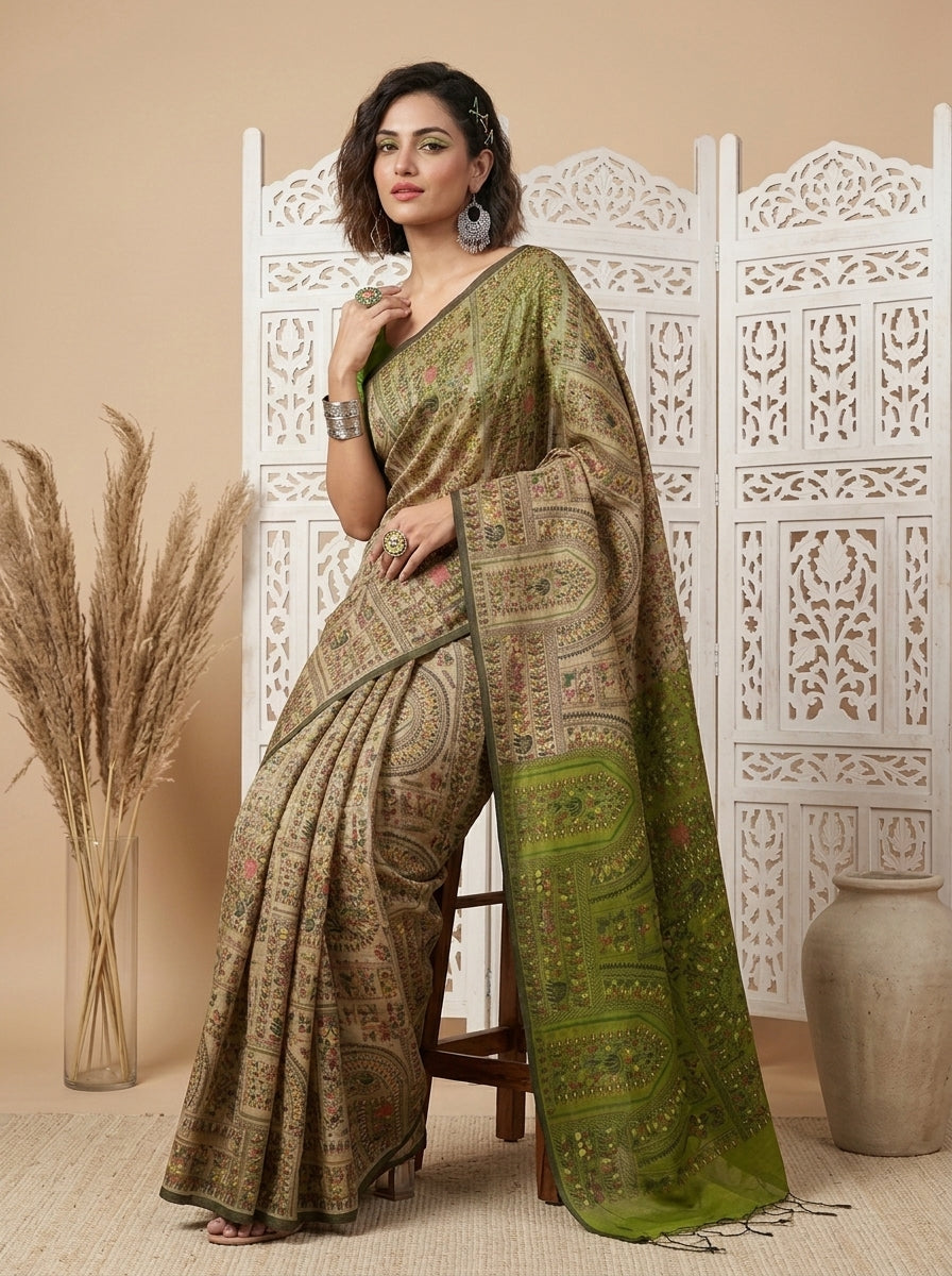 Melody of Colors Cotton Silk Saree