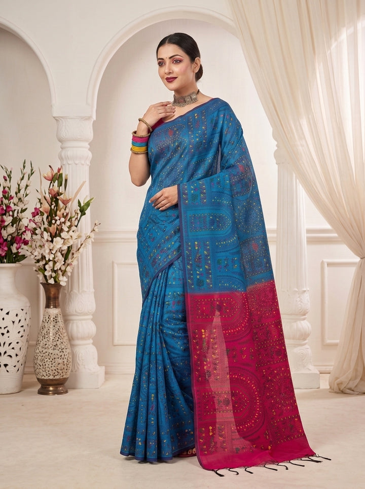 Melody of Colors Cotton Silk Saree