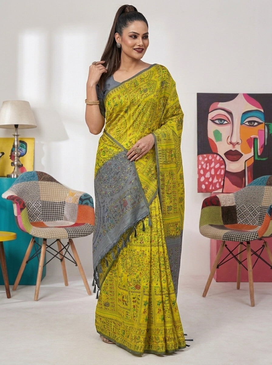 Melody of Colors Cotton Silk Saree