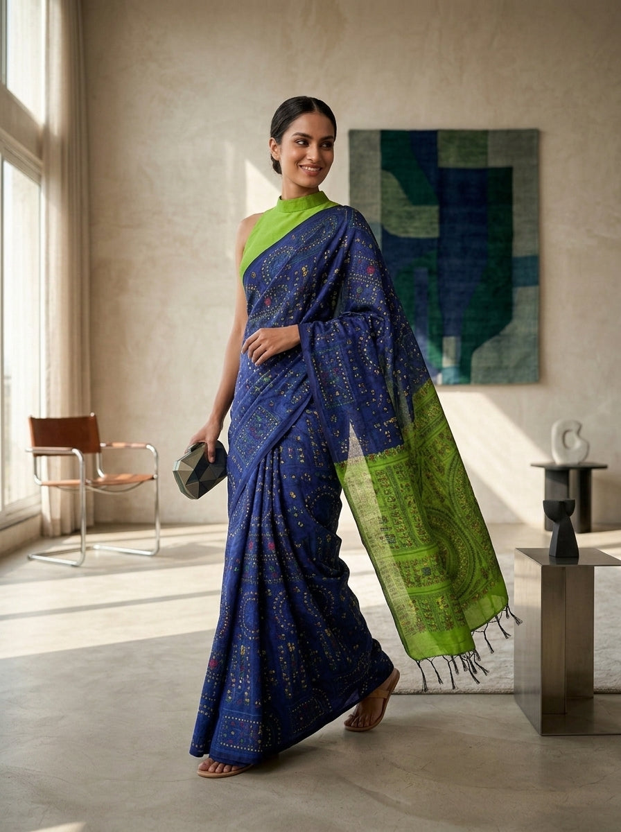 Melody of Colors Cotton Silk Saree