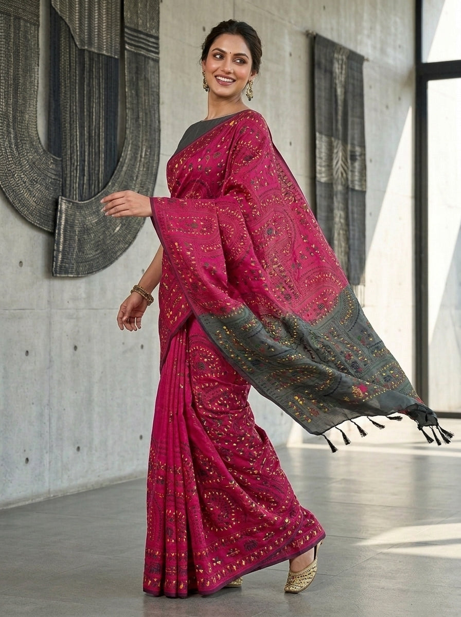 Melody of Colors Cotton Silk Saree